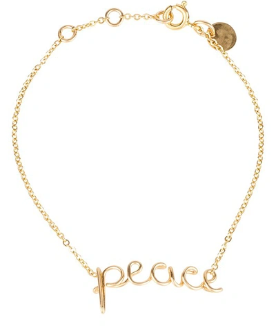 Shop Atelier Paulin Richelieu Peace Bracelet In Gold