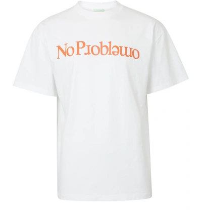 Shop Aries No Problemo Ss Tee-shirt In White