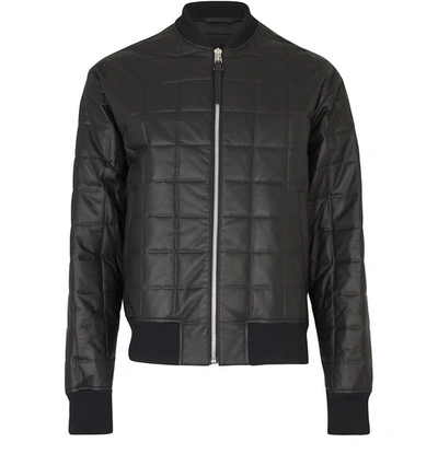 Shop Bottega Veneta Paded Leather Jacket In Nero