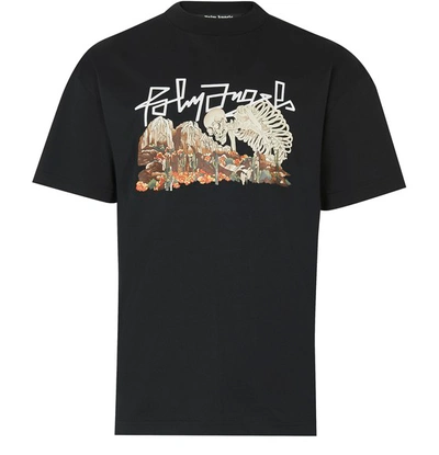 Shop Palm Angels Desert Skull T-shirt In Black Multicolor