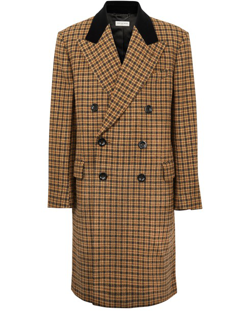 Dries Van Noten Double-breasted Checked Wool Coat In Multicoloured ...