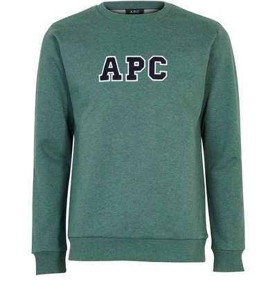 Shop A.p.c. Malcolm Sweatshirt In Vert Chine