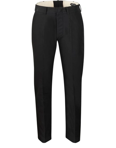 Shop Tom Ford Japanese Compact Cotton Chino Pants In Black