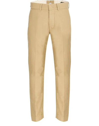 Shop Tom Ford Japanese Compact Cotton Chino Pants In Beige