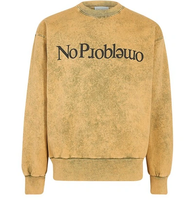 Shop Aries No Problemo Sweatshirt In Olive