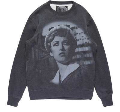 Undercover Cindy Sherman Printed Embroidered Loopback Cotton-jersey Sweatshirt In Charcoal