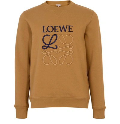 Shop Loewe Anagram Sweatshirt In Camel