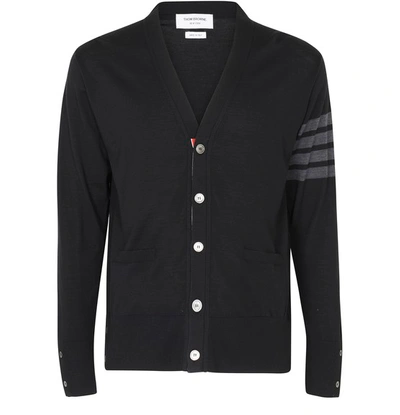 Shop Thom Browne 4-bar开衫 In Black