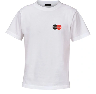 Shop Balenciaga Small Fit T-shirt With Logo In White