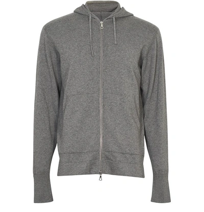 Shop Officine Generale Zipped Hoodie In Grey