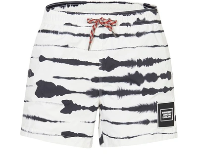 Shop Burberry Greenford Shorts In Monochrome