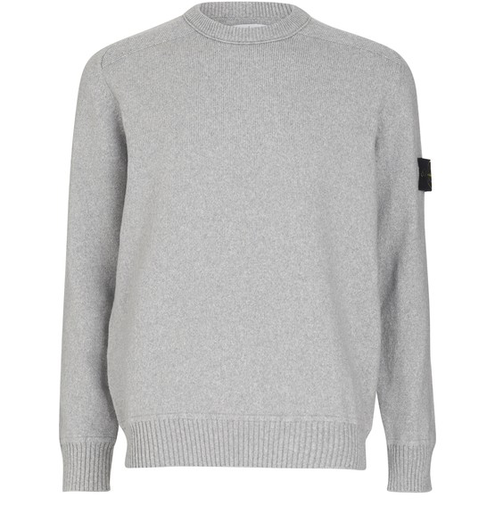 stone island grey knitted jumper