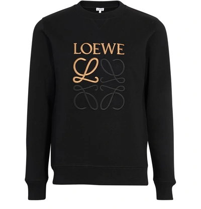 Shop Loewe Anagram Sweatshirt In Black