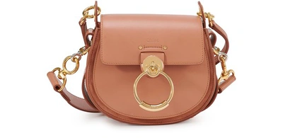 Shop Chloé Tess Small Bag In Muted Brown