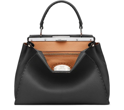 Shop Fendi Peekaboo Iconic Medium In Noir