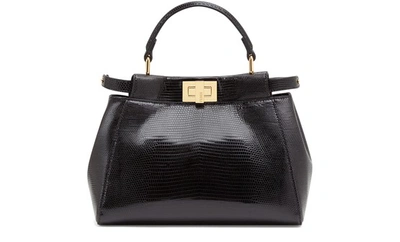 Shop Fendi Peekaboo Iconic Mini In Black