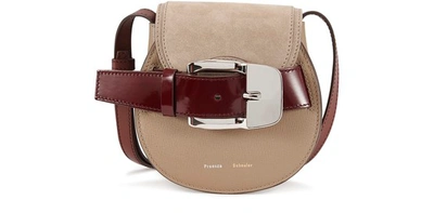 Shop Proenza Schouler Buckle Mini Crossbody Bag In Light Taupe