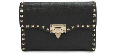 Shop Valentino Garavani - Small Rockstud Bag In Nero