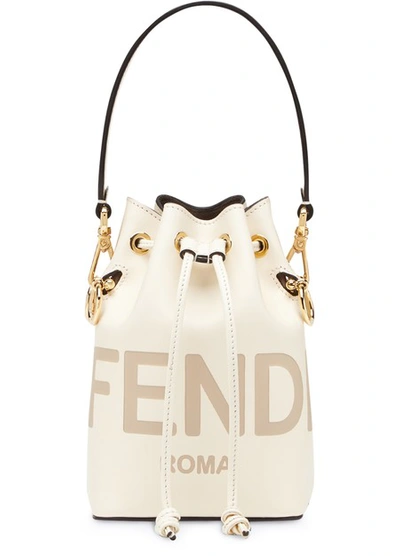 Shop Fendi Mon Trésor Bucket Bag In Blanc