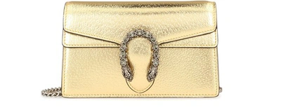 Shop Gucci Dionysus Super Mini Bag In Gold