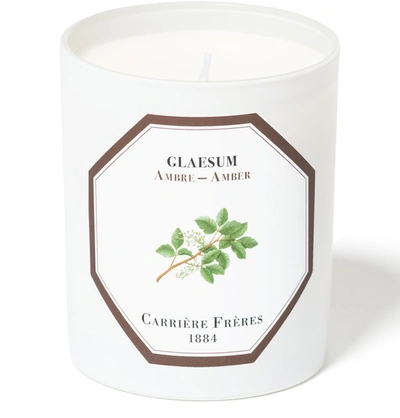 Shop Carriere Freres Scented Candle Amber - Glaseum 185 G In White
