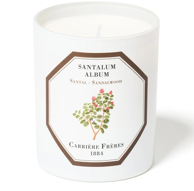 Shop Carriere Freres Scented Candle Sandalwood - Santalum Album 185 G In White