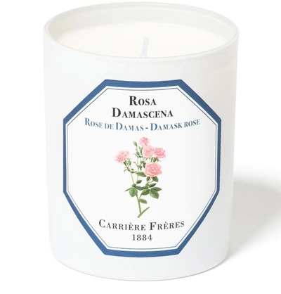 Shop Carriere Freres Scented Candle Damask Rose - Rosa Damascena 185 G In White