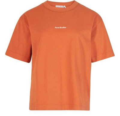 Shop Acne Studios Oversized T-shirt In Pumpkin Orange