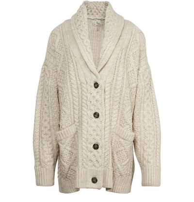 Shop Isabel Marant Étoile Regan Cardigan In Ecru