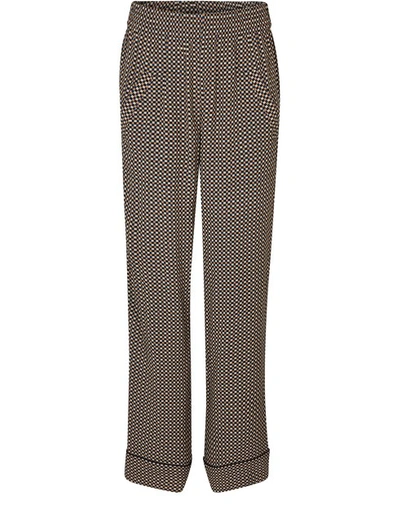 Shop Ganni Crepe Pants In Tannin