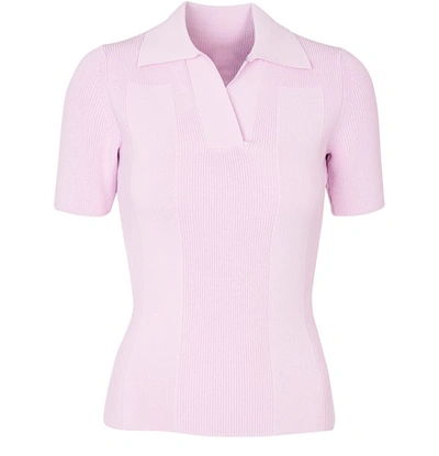 Shop Jacquemus Polo Knit In Light Pink