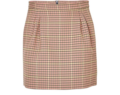 Shop Red Valentino Houndstooth Shorts In Pink Yellow