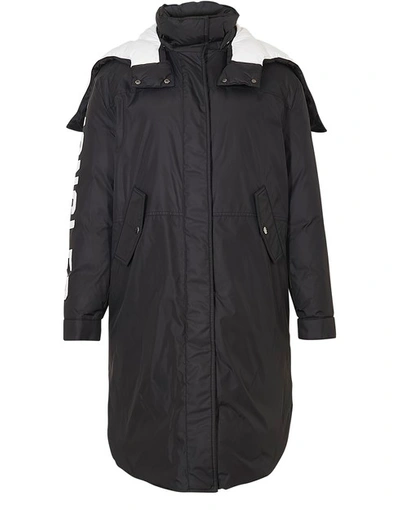 Shop Moncler Hugon Coat In Black