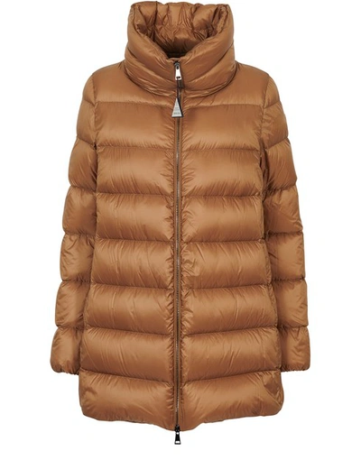 Shop Moncler Anges Down Jacket In Brown