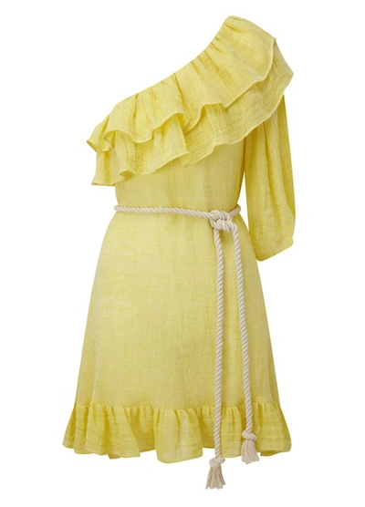 Shop Lisa Marie Fernandez Arden Dress In Yellow Chios