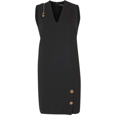 Shop Versace Sleeveless Short Dress In Nero Black