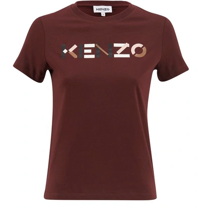 Shop Kenzo T-shirt Logo  In Bordeaux