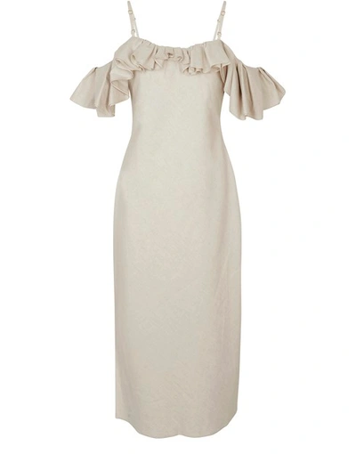 Shop Jacquemus Pampelonne Dress In Natural