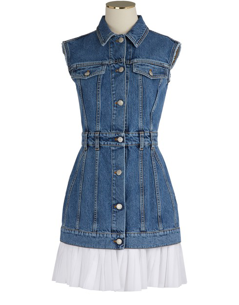 alexander mcqueen denim dress
