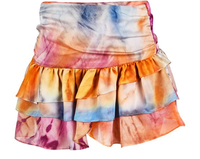 Shop Oud. Paris Lisa Skirt In Tie Dye