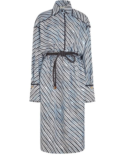 Shop Fendi Roma Joshua Vides Silk Dress In Multicolore