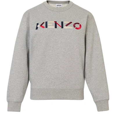 Shop Kenzo Sweatshirt Logo In Pearl Grey