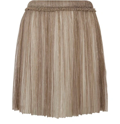 Shop Isabel Marant Étoile Benedicte Skirt In Metallic Beige