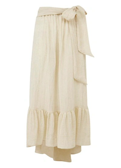 Shop Lisa Marie Fernandez Nicole Skirt In Natural Chios