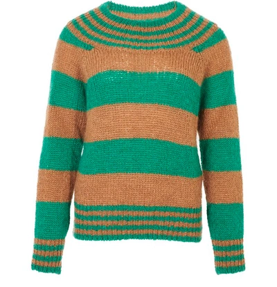 Shop Alexa Chung Bicolor Pull In Green Brown