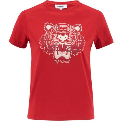 Shop Kenzo T-shirt Tiger In Cherry