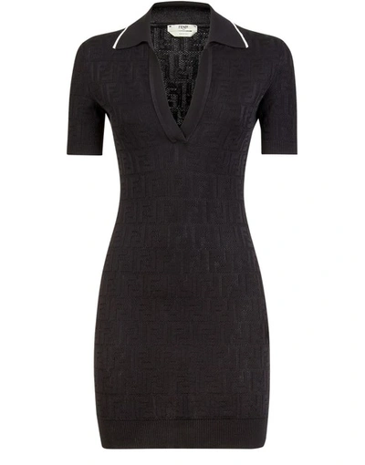 Shop Fendi Dress In Noir