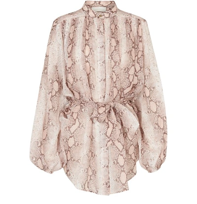 Shop Zimmermann Batwing Blouse In Snake