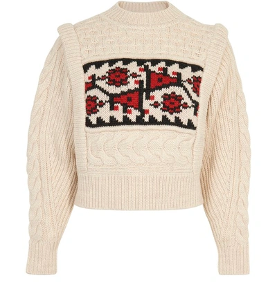 Shop Isabel Marant Étoile Rioja Sweater In Red Faded Black