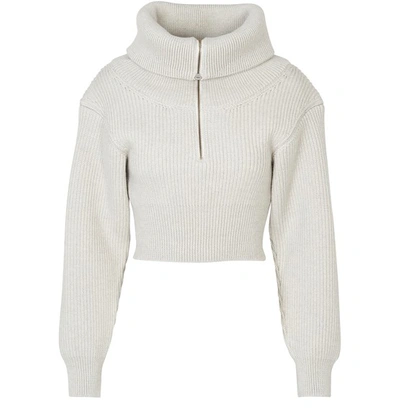 Shop Jacquemus Risoul Knit In Light Grey